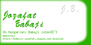 jozafat babaji business card